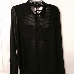 Woman’s blouse black and t shirt both GUESS NEW